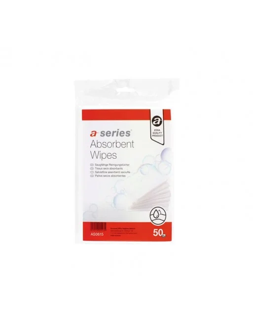 ASERIES PACK 50 TOALLAS SECAS ABSORBENTES PARA SUPERFICIES – AS0615