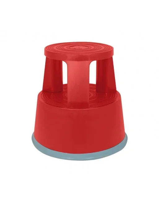 ASERIES TABURETE POLIPROPILENO 2 PELDAÑOS CON RUEDAS ROJO – AS1230