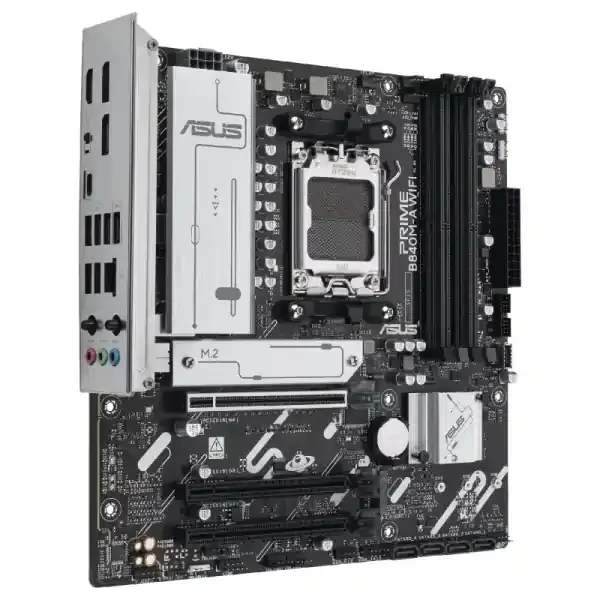 Asus Prime B840M-A WIFI Placa Base AM5 -WiFi, Bluetooth, 4x DDR5, 3x M2, 4x Sata III, PCIe 3.0, 4.0, USB 2.0, 3.2, USB-C, RJ-45, HDMI, DisplayPort – Factor de Forma MicroATX