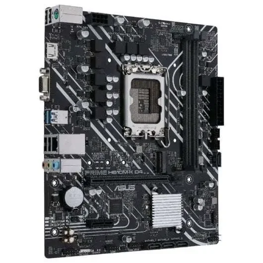 Asus Prime H610M-K D4 Placa Base Intel1700 2x DDR4 – HDMI, M.2, PCIe4.0, 4x Sata III, USB 3.2, MicroATX