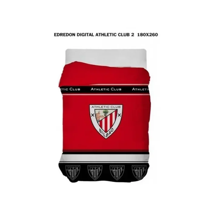 Athletic Club Bilbao dredon con relleno para cama de 105cm tamaño 200×260 Ext 100% poliéster. Int 100% algodón