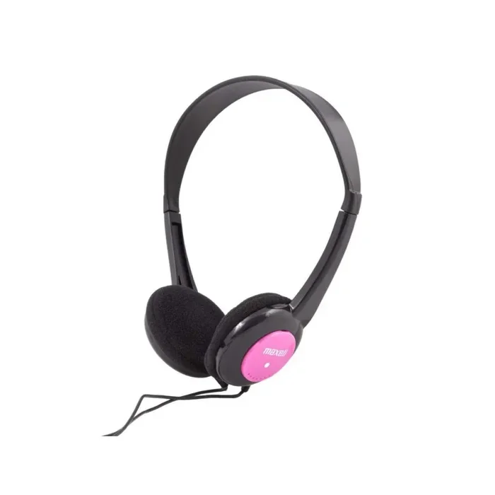 Auriculares maxell infantil diadema jack 3,5 mm longitud cabel 1,2 mt color rosa