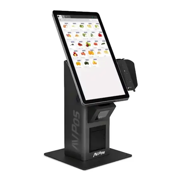 AVPos Kiosko Autoservicio Sobremesa DK22 – 22 Pulgadas Tactil – I3 – 8GB Memoria – SSD 256GB – Escaner 2D – Impresora Termica