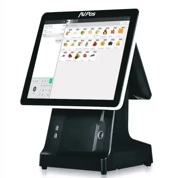 AVPos TPV K6000 15 Tactil – Impresora Integrada – 2º Pantalla 9,7 – I5 – 8gb Memoria – SSD 128gb – VGA y HDMI – Color Negro