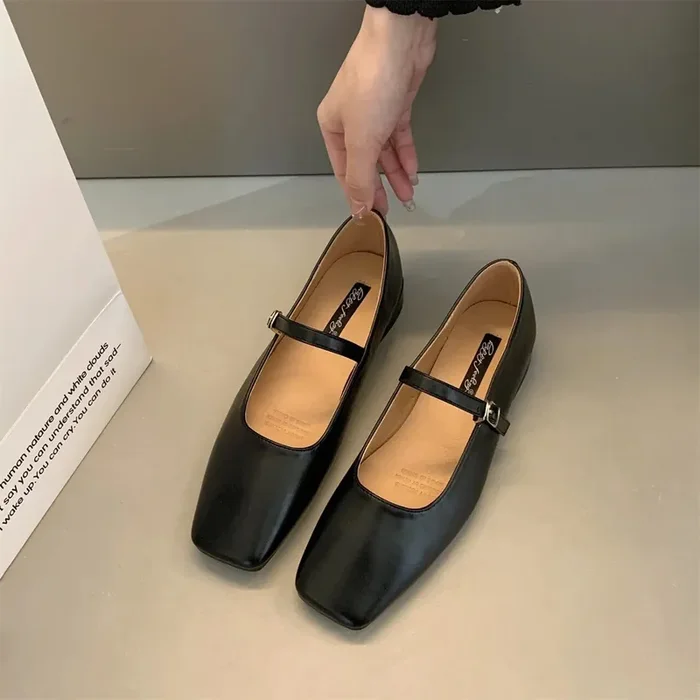 Bailarinas elegantes de punta cuadrada para mujer