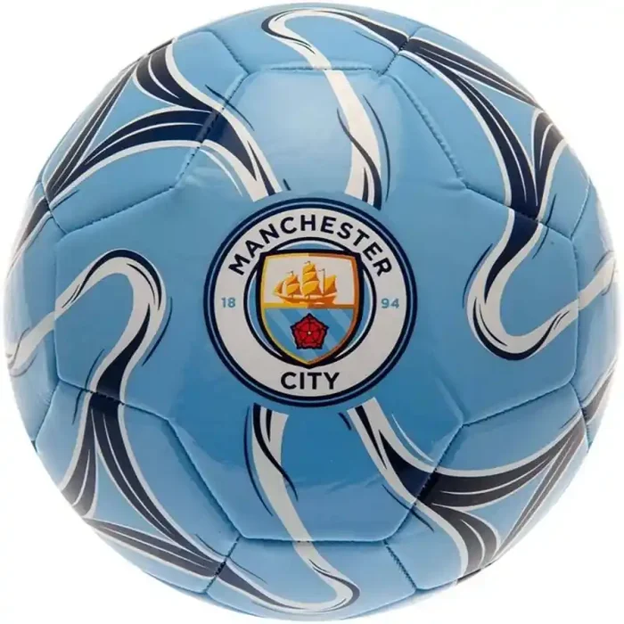 Balón Manchester City producto oficial talla 5 tamaño similar al reglamentario de fútbol 11