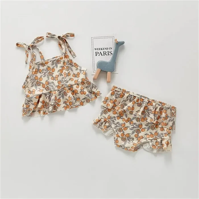 Bañador bebé estampado flores