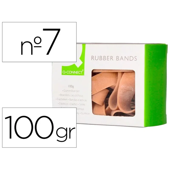 Bandas elasticas q-connect 100 gr 70×5 mm numero 7