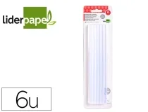 Barra termofusible cola silicona 11 mm de diametro x 200 mm, Pack 6 uds