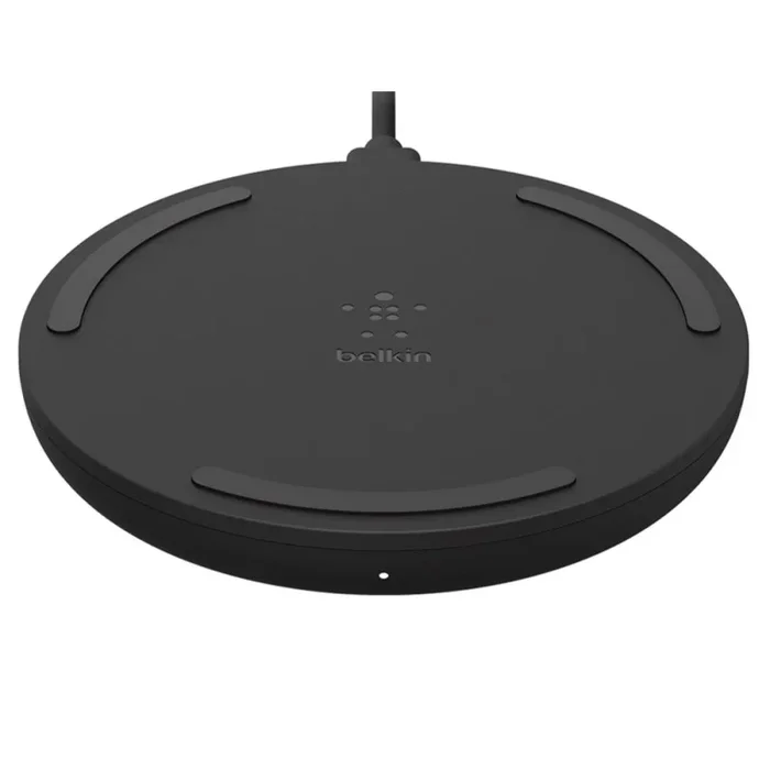 Base de carga inalambrica belkin wia001vfbk boost charge 10w + cargador qc 3.0 24w color negro