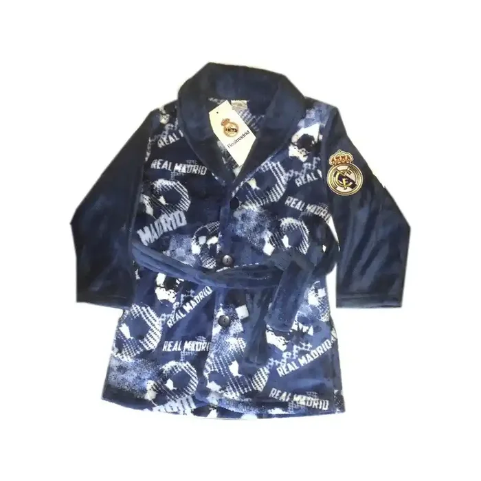 Bata Real Madrid tacto coralina escudo bordado. Selecciona talla.