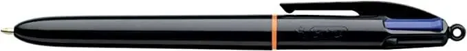 Bic 4 Colours Pro Boligrafo de Bola Retractil – Punta de 1mm – Trazo de 0.4mm – Tinta con Base de Aceite – Cuerpo Negro – 4 Colores (12 uds)