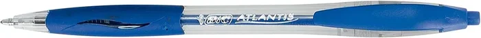 Bic Atlantis Classic Boligrafo Retractil – Punta de 1mm – Cuerpo Transparente con Grip – Color Azul (12 uds)