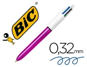 BIC BOLIGRAFO BIC CUATRO COLORES SHINE MORADO PUNTA DE 1 MM