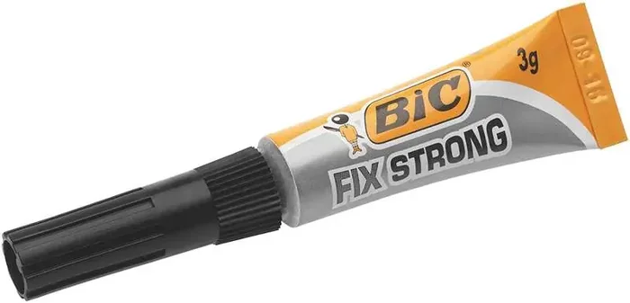 Bic Fix Strong Pegamento de Contacto Extra Fuerte 3gr – Uso en Madera, Plastico y Porcelana – No Gotea – Tapon Anti-Obstruccion