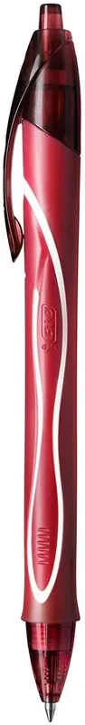 Bic Gel-Ocity Quick Dry Boligrafo de Gel Retractil – Punta Media de 0.7 mm – Tinta de Gel – Anti-Manchas – Secado Ultra Rapido – Color Rojo (12 uds)