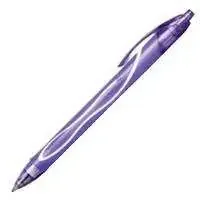 Bic Gel-Ocity Quick Dry Boligrafo Retractil – Punta Media de 0.7mm – Tinta de Gel – Secado Ultra Rapido – No Mancha el Papel – Color Violeta (12 uds)