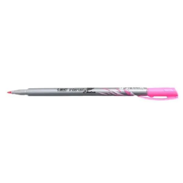 Bic Intensity Medium Rotulador de Punta Media de 0.8mm – Tinta con Base de Agua – Color Rosa (12 uds)