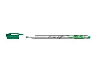 Bic Intensity Medium Rotulador de Punta Media de 0.8mm – Tinta con Base de Agua – Color Verde (12 uds)