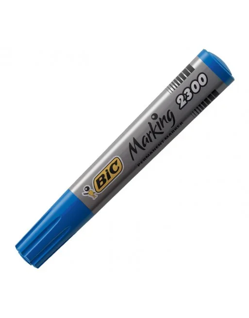 BIC MARCADOR PERMANENTE 2300 PUNTA BISELADA AZUL – 8209253