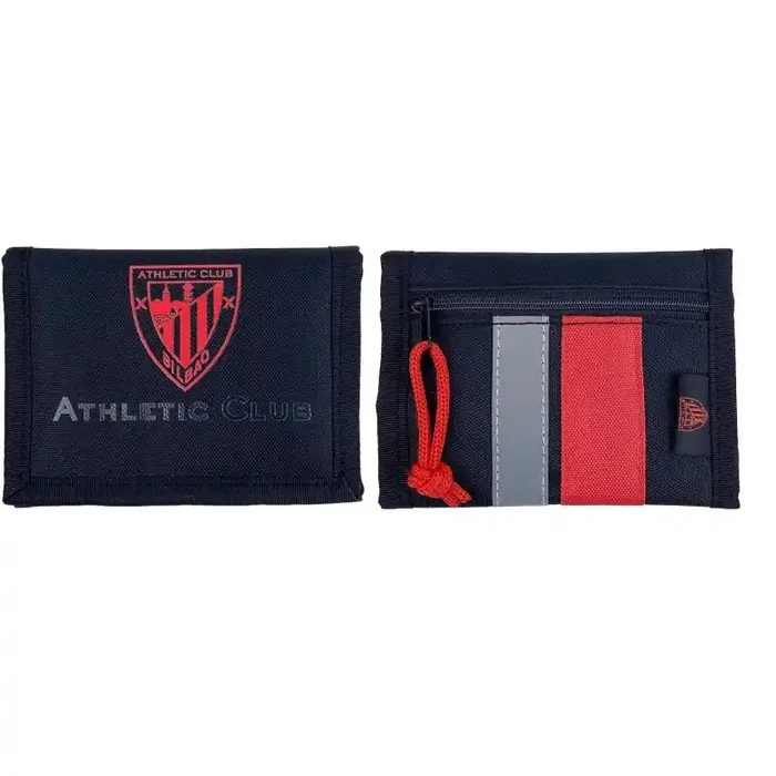 Billetera Athletic Club de Bilbao tamaño 2 x 13,5 x 10 cm producto oficial diferentes compartimentos