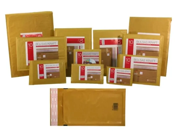 Bismark Bolsa Acolchada Kraft Nº 18 270x360mm – Recubrimiento Interno de Laminas de Burbuja de Aire – Cierre Autoadhesivo – Ideal para Envios con Alta Proteccion (10 uds)