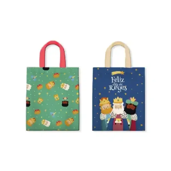 Bismark Bolsa Canvas Carton Reyes Magos – Medidas 38x41cm – 2 Diseños (6 uds)
