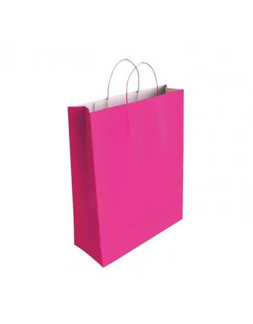 BISMARK CAJA 25 BOLSAS CELULOSA ASA RETORCIDA 32X14X40CM FUCSIA – 329819