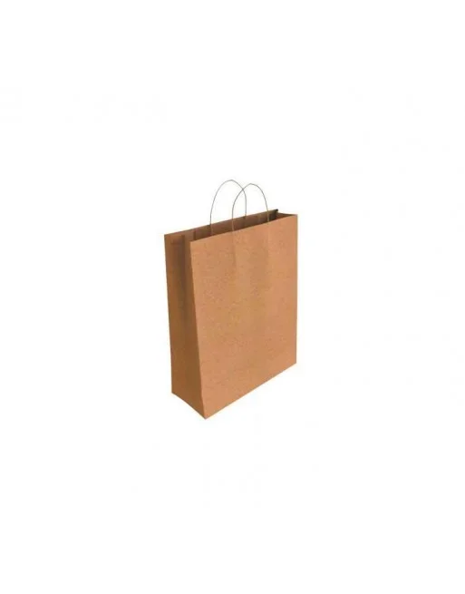 BISMARK CAJA 25 BOLSAS KRAFT ASA RETORCIDA 18X8X24CM KRAFT NATURAL – 329836