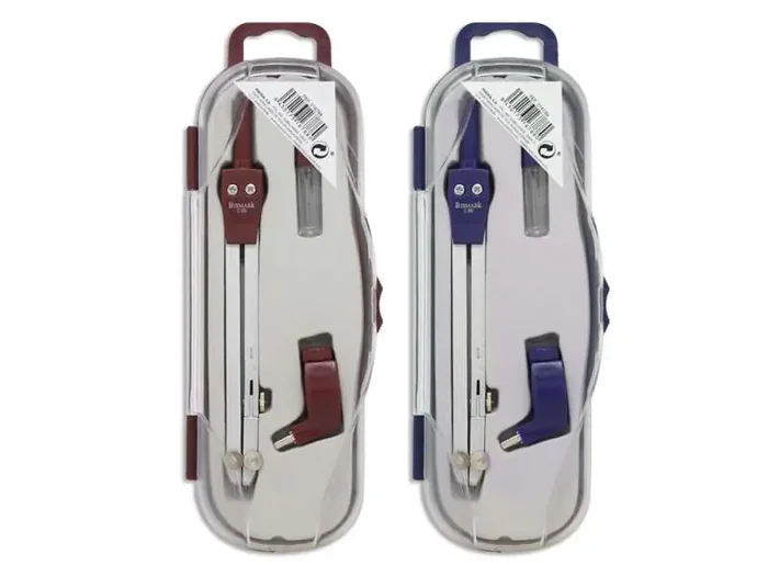 Bismark Compas Escolar – Articulacion con Adaptador Universal – Incluye Tubo de Minas – Presentado en Estuche de Plastico – Colores Surtidos