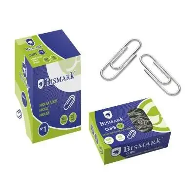 Bismark Pack de 100 Clips Nº1 25mm – Niquelados