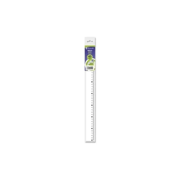 Bismark Regla Milimetrada 40cm – Fabricada en Plastico – Ideal para Colegio – Transparente