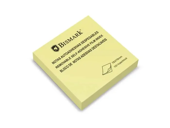 Bismark Tacos Adhesivos para Anotaciones, Avisos y Recordatorios – 100 Hojas – Adhesion Fuerte – Facil de Usar
