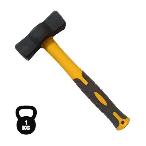 Blim Martillo de Acero al Carbono Forjado – Cabeza de 1 Kg – Superficie Templada – Mango de Fibra de Vidrio – Forma Ergonomica – Fijacion con Resina