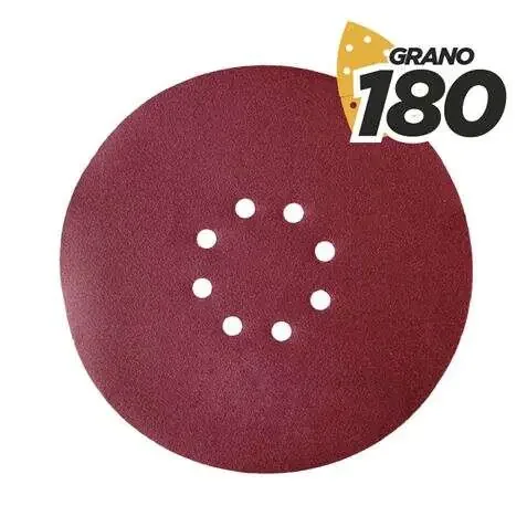Blim Pack de 5 Lijas con Velcro para Lijadora BL0223 – Grano 180 – Formato Circular