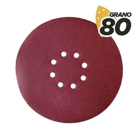 Blim Pack de 5 Lijas con Velcro para Lijadora BL0223 – Grano 80 – Formato Circular