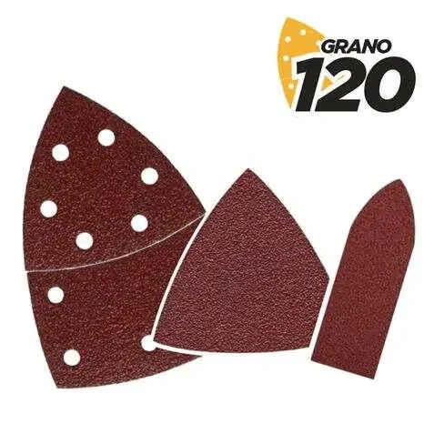 Blim Pack de 9 Lijas con Velcro para Lijadora BL0137 – Grano 120 – 3 Formatos