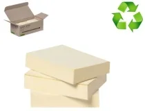 Bloc de notas adhesivas mini 38×51 mm, recicladas, amarillo canario