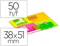 Bloc De Notas Adhesivas Quita Y Pon Qconnect 38×51 Mm Con 50 Kf10510 , Surtidos