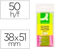 Bloc De Notas Adhesivas Quita Y Pon Qconnect 38×51 Mm Neon Pack Kf01224 , Surtidos