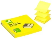 Bloc De Notas Adhesivas Quita Y Pon Qconnect 76×76 Mm Amarillo Neon Kf16575