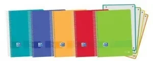BLOC ESPIRAL OXFORD TAPA PLASTICO COLORES TENDENCIA OPTIK PAPER A5 120HOJAS 90 GR CUADROS 4 MM 400149424