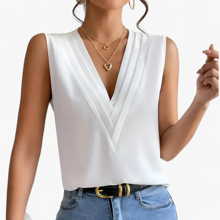 Blusa sin mangas ligera y versátil