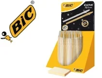Boligrafo Bic Cristal Linea Celebration Dorado Y Plateado Expositor De 40 Unidades 9213381