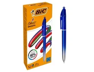BOLIGRAFO BIC CUATRO COLORES SMOOTH GRADIENTE COLOR AZUL