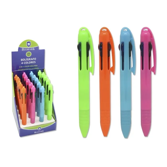 BOLIGRAFO BISMARK 4 EN 1 NEON