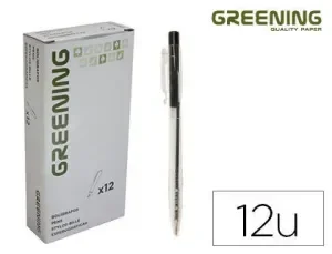 BOLIGRAFO GREENING NEGRO RETRACTIL