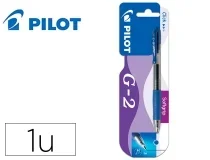 Boligrafo Pilot G2 Azul Tinta Gel Retractil Sujecion De Caucho En Blister Bg2a
