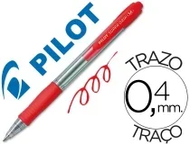 Boligrafo Pilot Super Grip Rojo Retractil Sujecion De Caucho Tinta Base De Nsgr