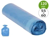 Bolsa Basura Domestica Azul Cierra Facil 55×60 Galga 120 Rollo De 20 Blanca 10020213
